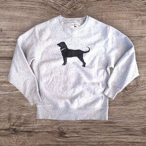 The Black Dog Graphic Sweatshirt Classic Logo Crewneck Gray Cotton Blend S